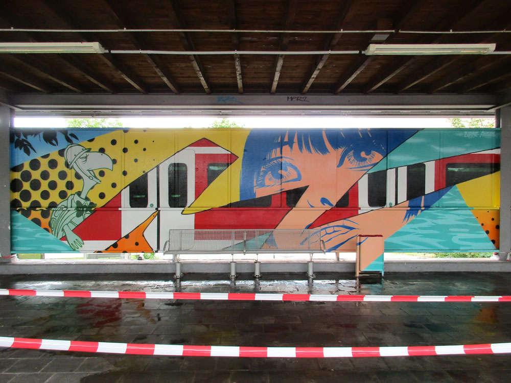 Graffiti Auftrag Dortmund Stadthaus Deutsche Bahn